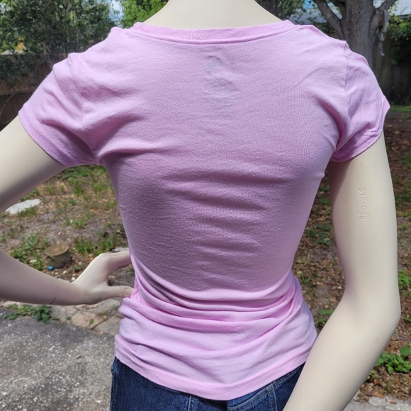 Hello Kitty (Sanrio) Y2K đ Pink Glitter T-Shirt! Girls 14/16 or Women's XS/S! - Picture 8 of 14